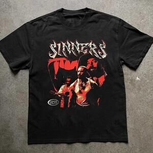 Sinner Retro Red Graphic T Shirt 165